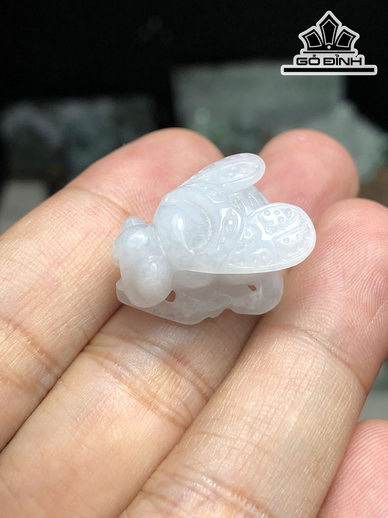 Mặt Dây Chuyền Con Ong Đá Cẩm Thạch Cao 22 Ngang 17,7 Sâu 13 (mm) 7g