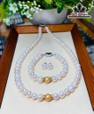 Set 3 Món Vòng Cổ Ngọc Trai Ovan Size 7-8 li