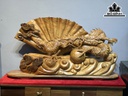 Tượng Nhất Long Gỗ Ngọc Am Cao 50 Ngang 86 Sâu 25 (cm)