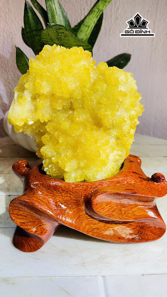 Tinh Thể Đá Thạch Anh Vàng Cao 15 Ngang 12 (cm) 1kg