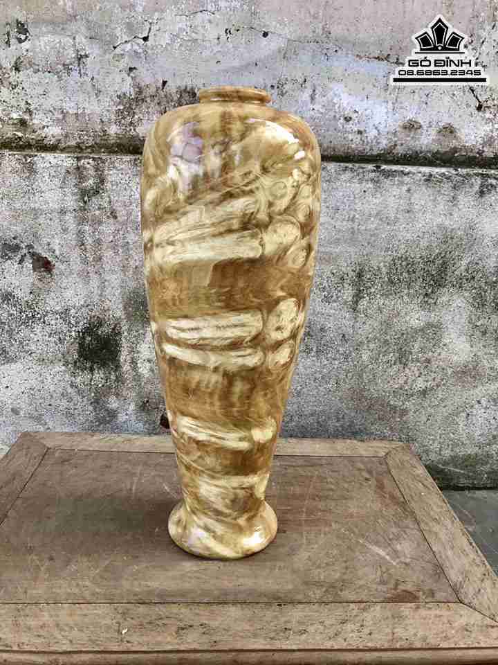 Bình Phú Quý gỗ nu nghiến  cao 39 đường kính 14.5 (cm)
