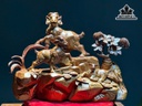Tượng Tam Dương Khai Thái Gỗ Cẩm Cao 38 Ngang 52 Sâu 17 (cm)