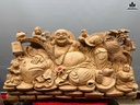 Tượng Phật Di Lặc Ngũ Phúc Gỗ Ngọc Am Cao 54 Ngang 102 Sâu 36 (cm) - 65kg