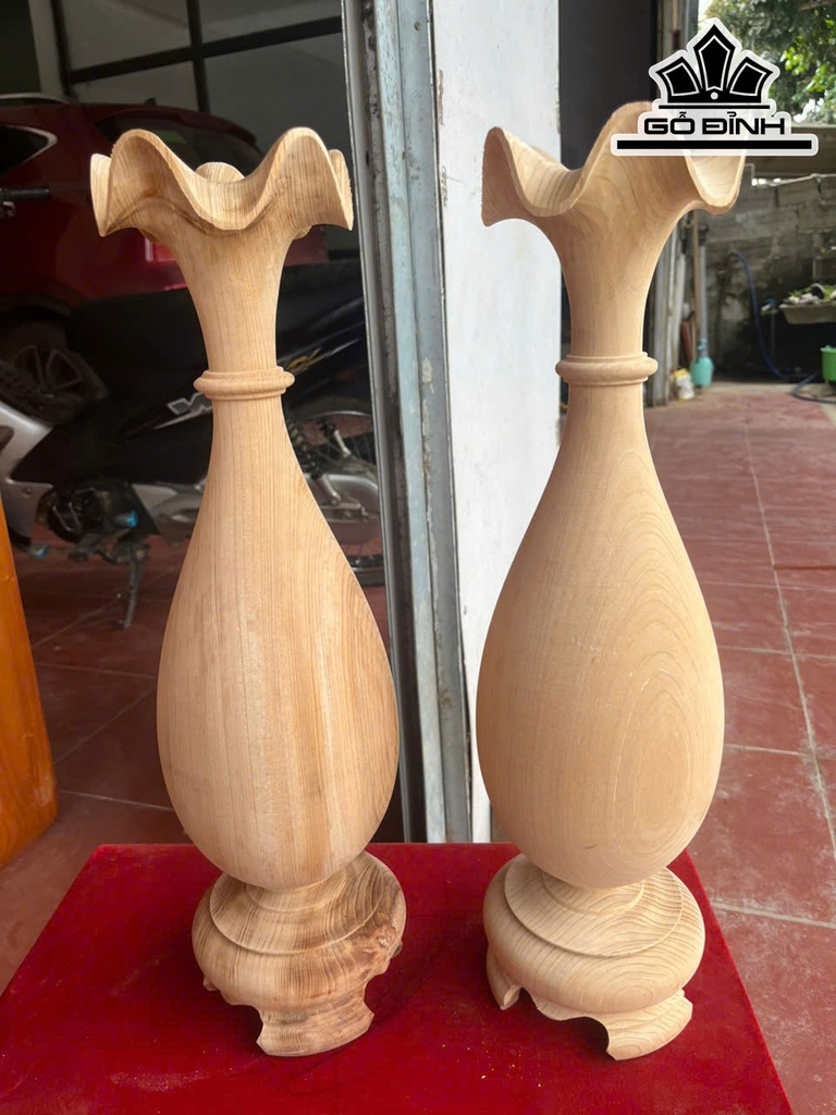 Cặp Tỳ Bà Gỗ Ngọc Am Cao 52 Đường Kính 15 (cm)