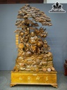 Tượng Phật Di Lặc Ngũ Phúc Gỗ Bách Xanh Cao Cả Kỷ 239 Ngang 120 Sâu 72 (cm) - Kỷ Cao 40 (cm)