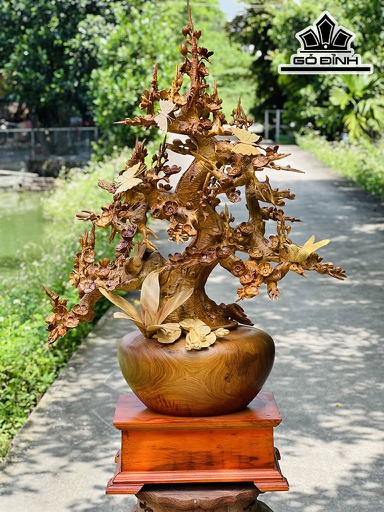 Bình Mai Tài Lộc Gỗ Hương Cao 106 Ngang 68 Sâu 48 (cm)
