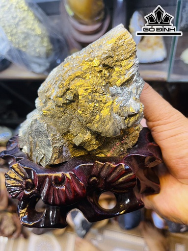 Vàng Găm Tinh Thể Đá Pyrite Cao 15 (cm) 1,5kg
