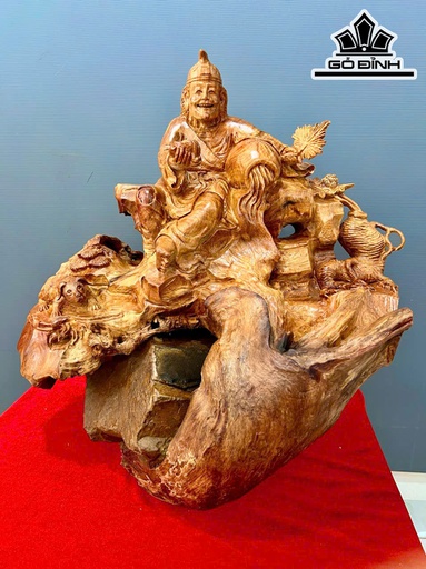Tượng Tế Công Gỗ Hương Đá Cao 63 Ngang 57 Sâu 43 (cm)