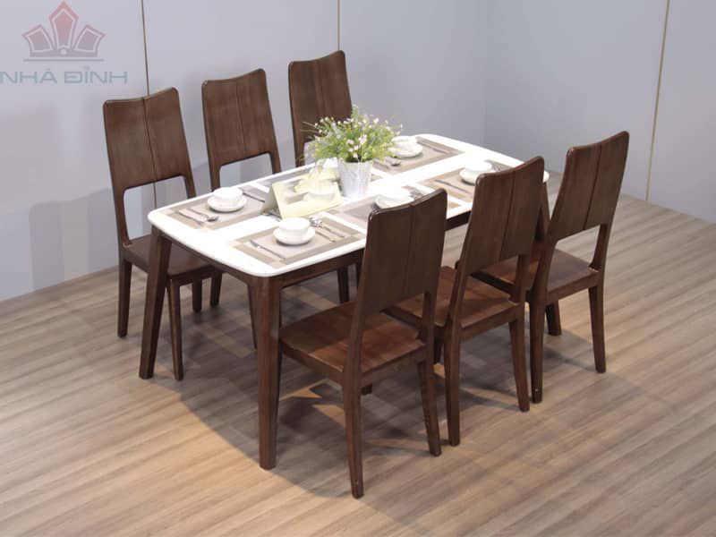 Bộ bàn ăn 6 ghế gỗ hiện đại cao cấp 