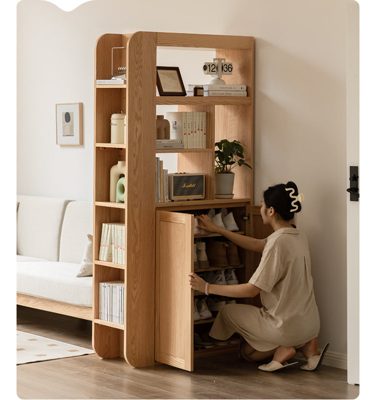 Tủ giày gỗ Sồi (Oak) 5 tầng cùng 2 hộc kéo mang đến sự hiện đại cho không gian sống của bạn