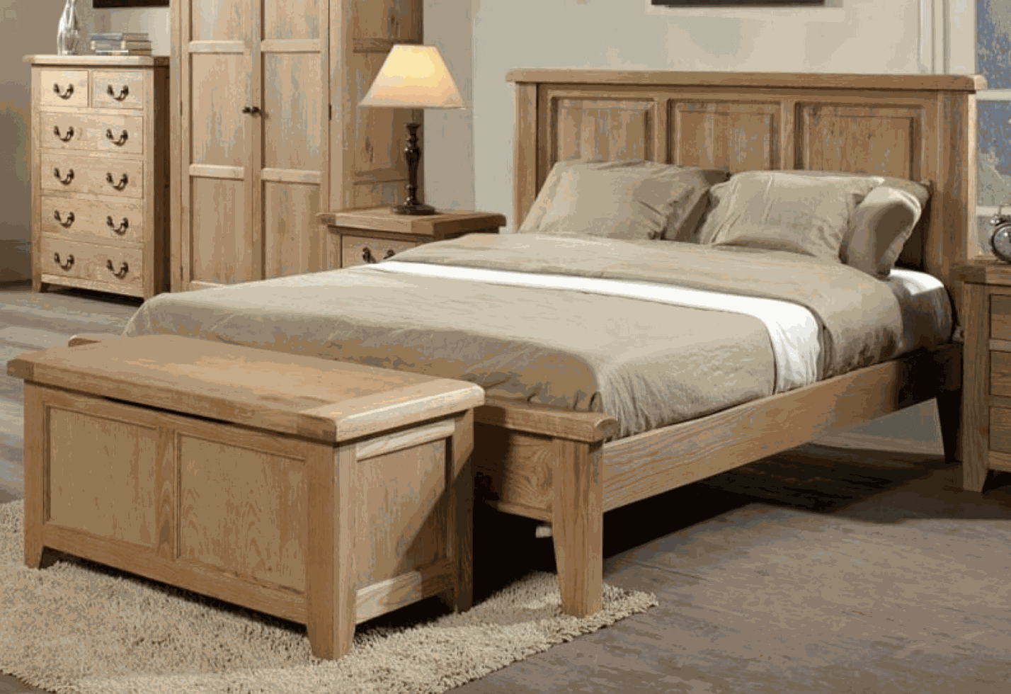 Giường ngủ gỗ Sồi (Oak)