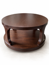 Bàn Trà Tròn Gỗ Sồi (Oak) Đường Kính 90 Cao 40 (cm)