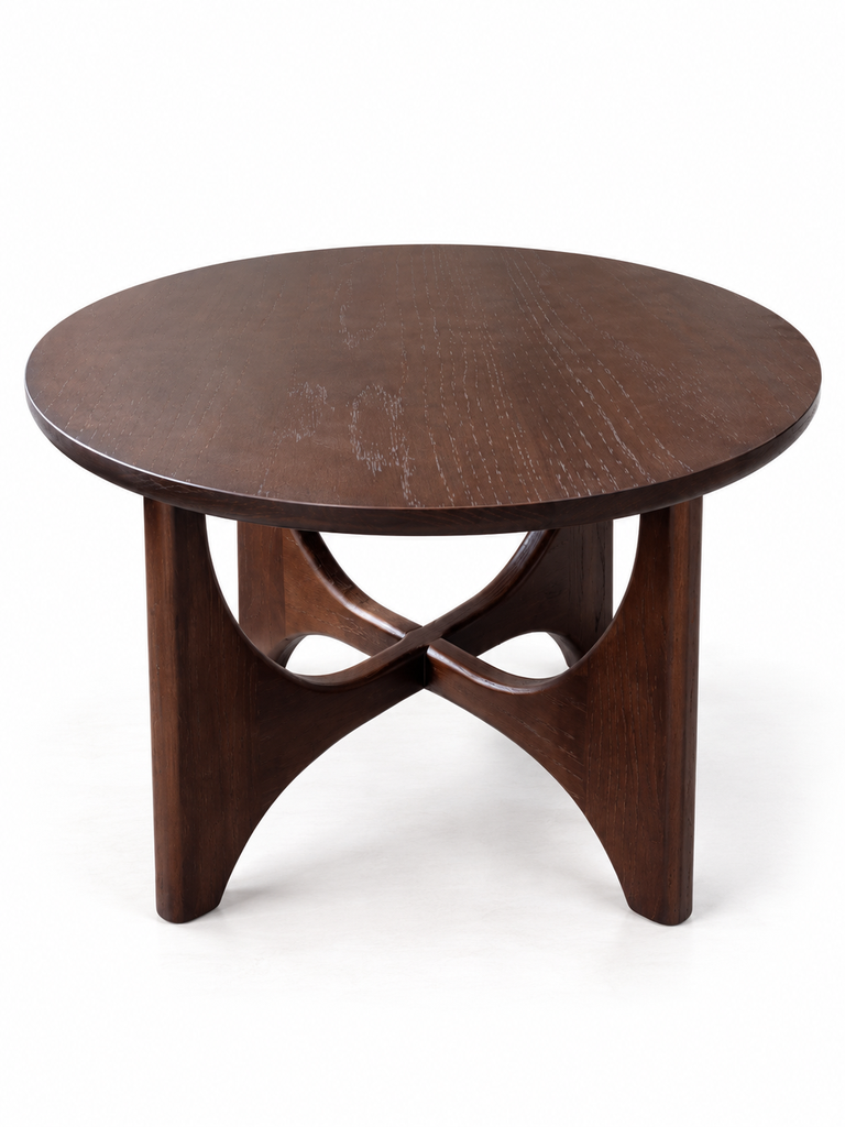 Bàn Tròn Café Gỗ Sồi (Oak) Đường Kính 60 Cao 40 (cm)