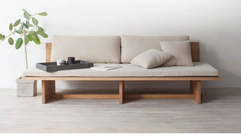 Ghế Sofa Gỗ Sồi (Oak) Cao 70 Rộng 232 Sâu 80 (cm)