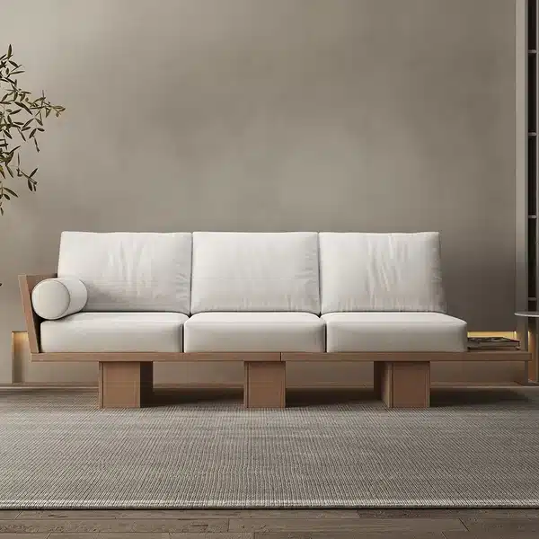 Ghế Sofa Gỗ Tần Bì (Ash) Cao 86 Rộng 245 Sâu 76 (cm)