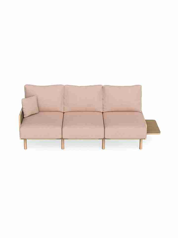 Ghế Sofa Gỗ Tần BÌ (Ash) Cao 81 Rộng 195 Sâu 91 (cm)