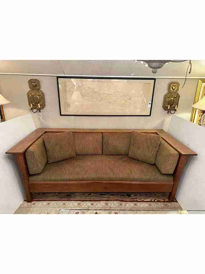 Ghế Sofa Gỗ Sồi (Oak) Cao 100 rộng 215 Sâu 95 (cm)