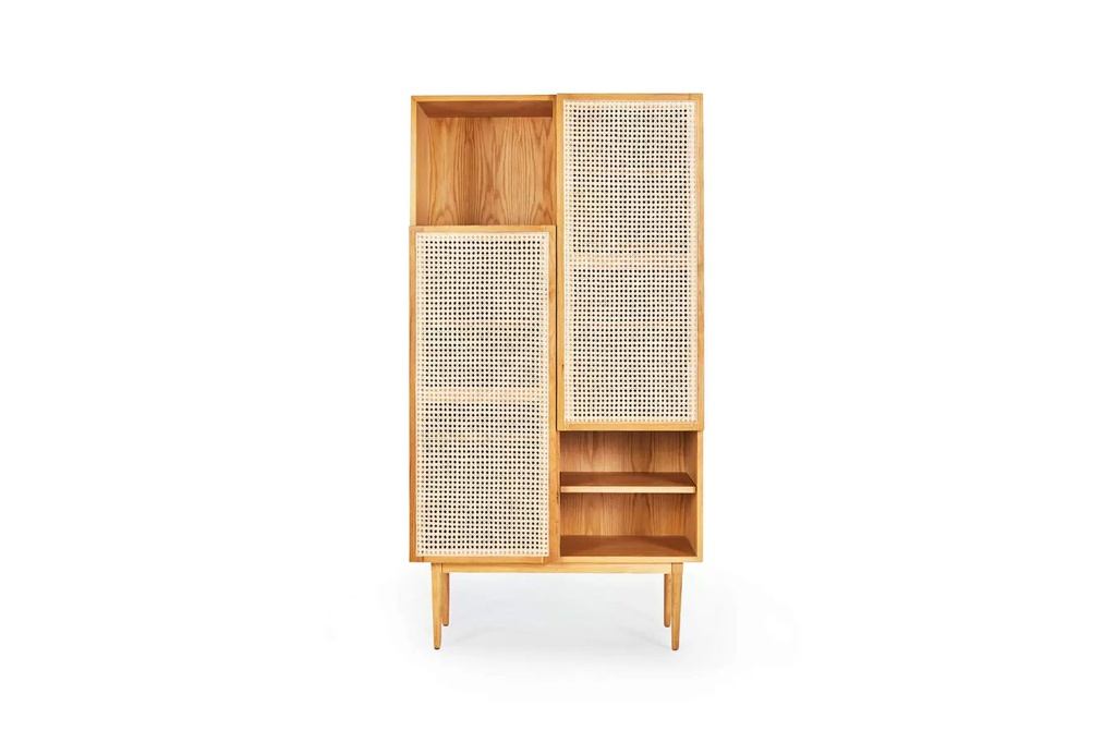 Tủ Quần Áo 2 Cánh Gỗ Sồi (Oak) Ngang 90 Sâu 45 Cao 174 (cm)