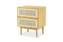 Tủ Đầu Giường 2 Hộc Gỗ Sồi (Oak) Ngang 50 Sâu 38 Cao 60 (cm)