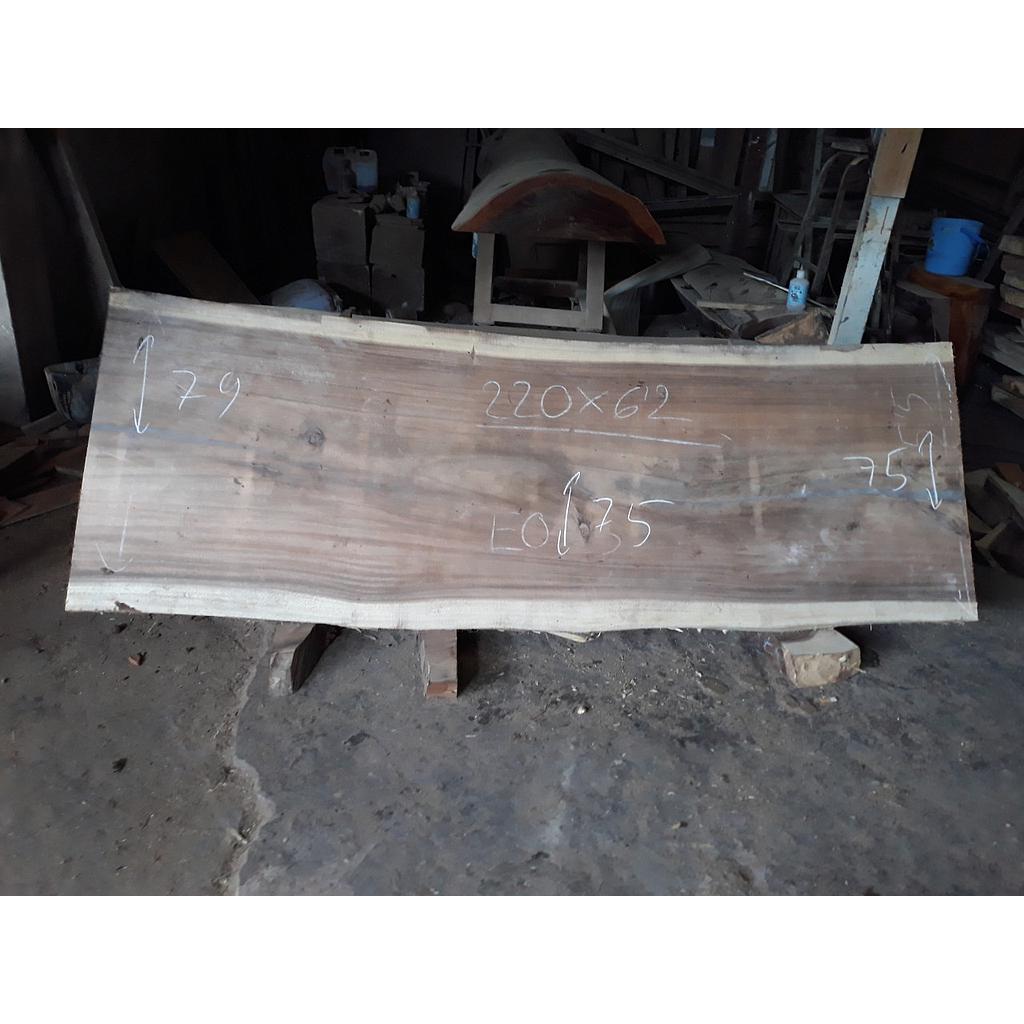 Mặt bàn gỗ Me Tây nguyên khối dài 2200 rộng 790-750-750 dày 62 (mm)