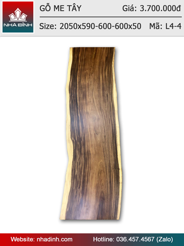 Mặt bàn gỗ Me Tây nguyên tấm dài 2m05 rộng 59-60-60 dày 5cm
