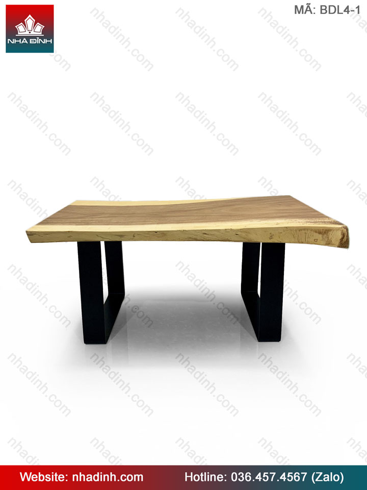 Bàn sofa gỗ Me Tây nguyên tấm dài 1020 rộng 580-650 dày 60 (mm)