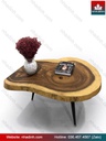 Bàn Sofa gỗ Me Tây nguyên khối dài 85 rộng 75 dày 5 cao 45 (cm)