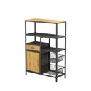 Tủ Đựng Chén Bát Khung Sắt Gỗ MDF Cao 119 Rộng 80 Sâu 34 (cm)