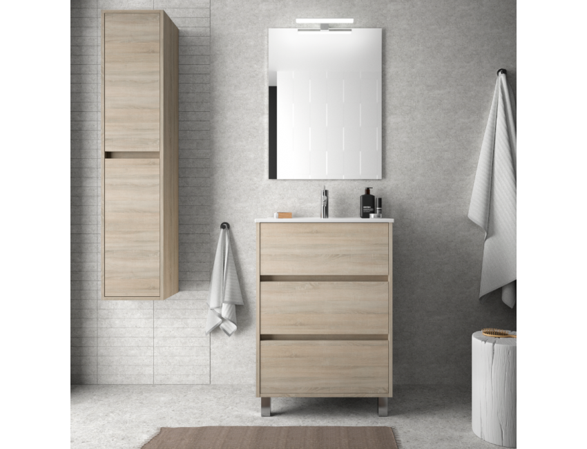 Tủ Lavabo Gỗ MDF Cao 87 Ngang 61 Rộng 46 (cm)