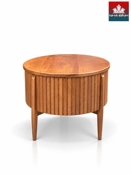 [OAKBSF264] Bàn Trà Gỗ Sồi (Oak) Cao 42 Đường Kính 50 (cm)