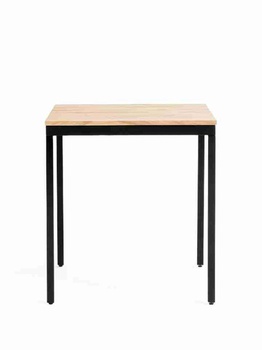 Bàn Ăn Vuông Gỗ Sồi Kết Hợp Chân Sắt Dài 70 Rộng 70 Cao 75 (cm)