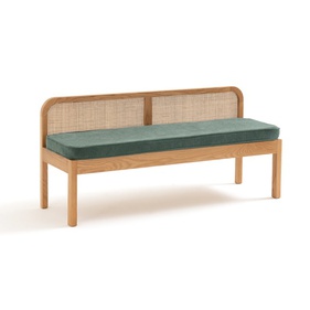 [OAKGCG1] Ghế Cuối Giường Gỗ Sồi Kết Hợp Mây Dài 120 Sâu 38 Cao 55,5 (cm)