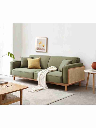 Ghế Sofa Kết Hợp Mây Gỗ Sồi (Oak) Dài 227 Sâu 85 Cao 80 (cm)