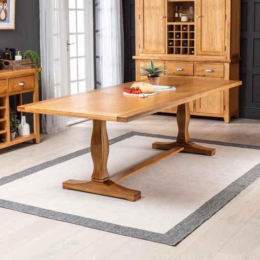 Bàn Ăn Gỗ Sồi (Oak) Cao 75 Dài 240 Rộng 100 (cm)