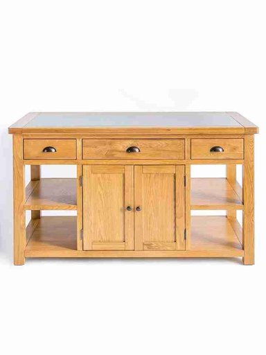 Bàn Đảo Gỗ Sồi (Oak) Cao 85 Rộng 140 Sâu 68 (cm)