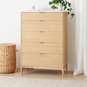 [OAKT39] Tủ Đựng Đồ 5 Ngăn Gỗ Sồi (Oak) cao 135 Ngang 90 Sâu 45 (cm)