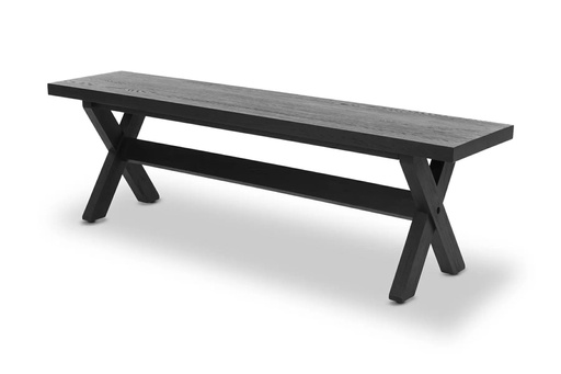 [OAKG47] Ghế Bench Sơn Đen Gỗ Sồi (Oak) Dài 180 Rộng 40 Cao 45 (cm)