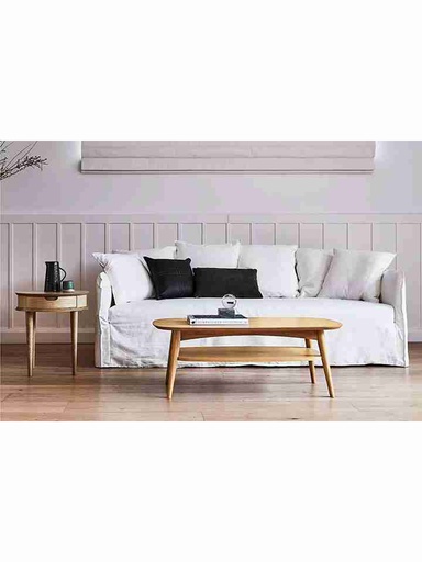 Bàn Góc Sofa Gỗ Sồi (Oak) Cao 50 Đường Kính 50 (cm)