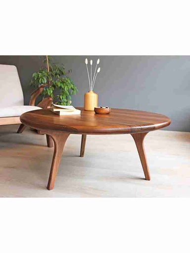 Bàn Sofa Gỗ Sồi (Oak) Đường Kính 90 Cao 45 (cm)