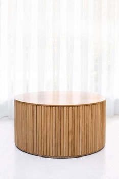 [OAKBSF19] Bàn Tròn Sofa Gỗ Sồi (Oak) Đường Kính 90 Cao 45 (cm)