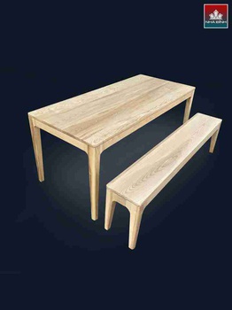 [ASHBA95] Bộ Bàn Ăn Gỗ Tần Bì (Ash) Dài 140 Rộng 70 Cao 75 (cm)