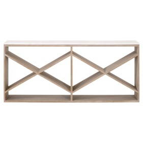 [GTK2] Kệ Console Gỗ Cao Su Phủ Veneer Sồi Mặt Đá Dài 180 Rộng 35 Cao 80 (cm)