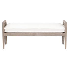 [OAKGBAN39] Ghế Băng Gỗ Sồi Kết Hợp Mây Dài 132 Rộng 46 Cao 57 (cm)