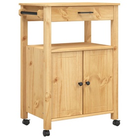 [GTT8] Tủ Đựng Vật Dụng Nhà Bếp Có Bánh Xe Gỗ Thông Dài 60 Rộng 40 Cao 90 (cm)