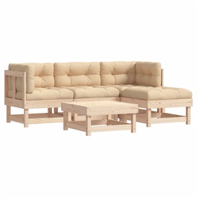 Sofa Chữ L Gỗ Thông Dài 181 Dài 120 Cao 62 (cm)