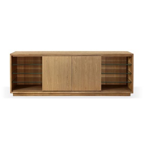[OAKT42] Tủ TV Kết Hợp Kính Gỗ Sồi Cao 66 Rộng 188 Sâu 46 (cm)