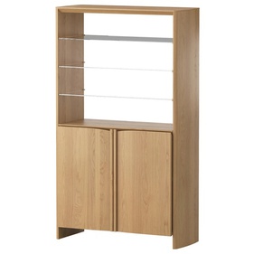[OAKTTT173] Tủ Trang Trí Gỗ Sồi Cao 160 Ngang 95 Rộng 38 (cm)