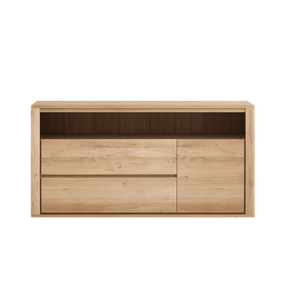 [OAKTTT187] Tủ Trang Trí Gỗ Sồi Cao 84 Ngang 160 Rộng 50 (cm)