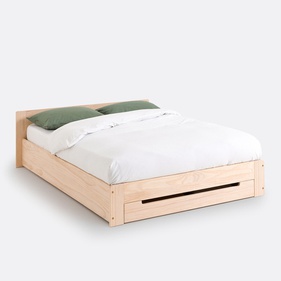 [GTGI33] Giường Ngủ Gỗ Thông Cao 57 Ngang 194 Rộng 156 (cm)