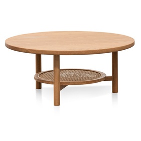 [OAKBSF256] Bàn Trà Gỗ Sồi Cao 35 Đường Kính 80 (cm)